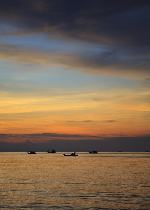 Ko Lipe Greeting Card featuring the photograph Sunset in Thailand. by Vanessa D -
