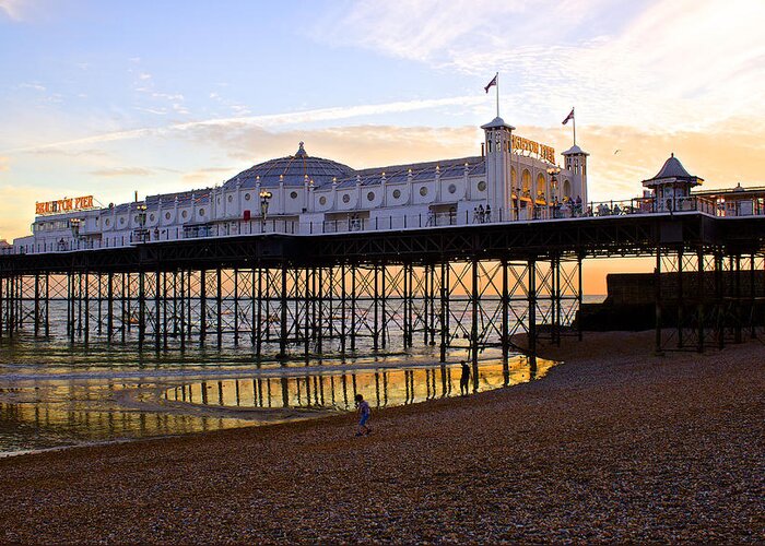 Europe Greeting Card featuring the photograph Sunset on Brighton Pier by Venetia Featherstone-Witty