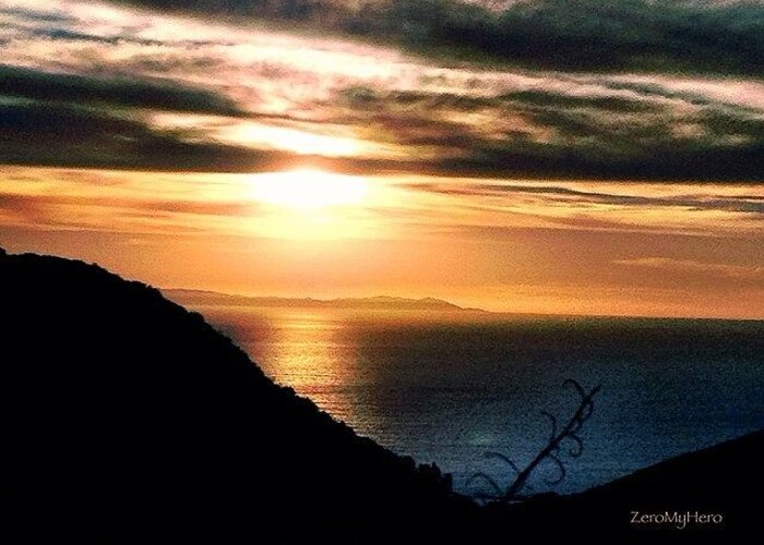  Greeting Card featuring the photograph Sunset On Top Of The Hill... A View by Chris 👀valencia💋