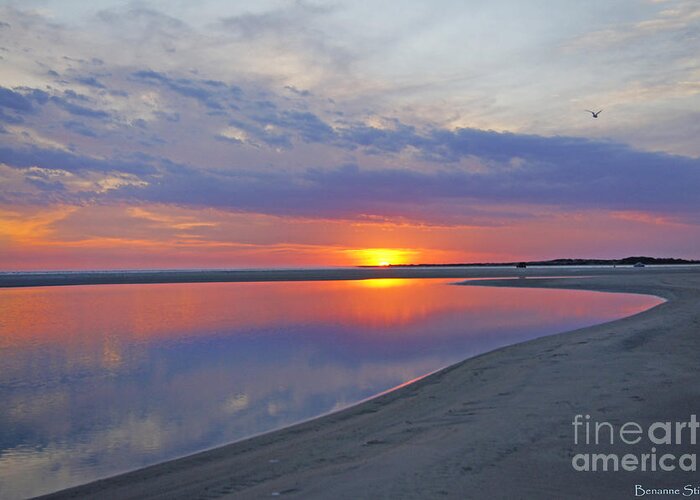 Sunset Greeting Card featuring the photograph Sunset Reflections by Benanne Stiens