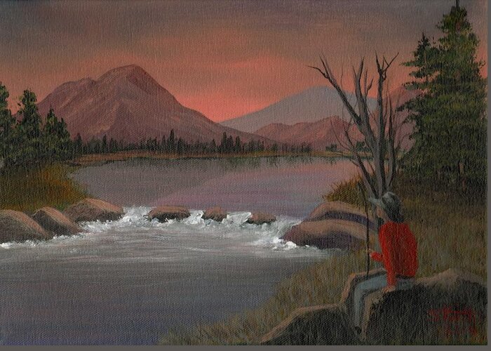 Sunset Greeting Card featuring the painting Sunset Serenade by Sheri Keith