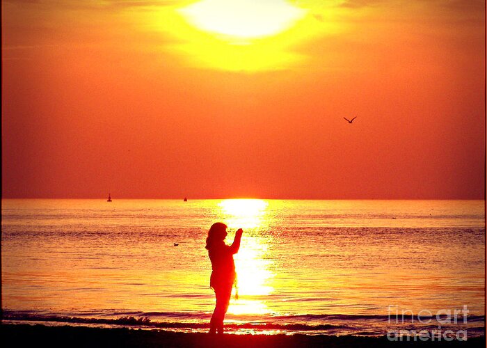 Holland Greeting Card featuring the photograph Sunset Silhouette by Nina Ficur Feenan