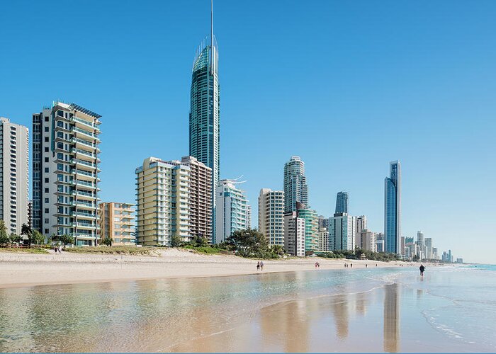 Dawn Greeting Card featuring the photograph Surfers Paradise From Surfers Paradise by Stefan Mokrzecki