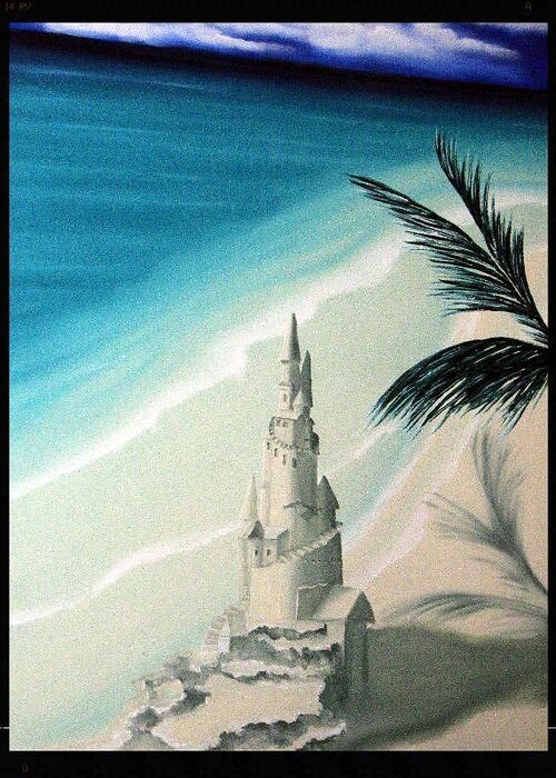 Sea Scapes Sand Art Greeting Card featuring the painting Surprise Blessing by Dianna Lewis