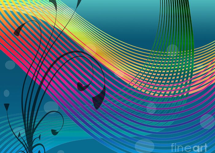 Abstract Greeting Card featuring the digital art Sweet Dreams Abstract by Megan Dirsa-DuBois