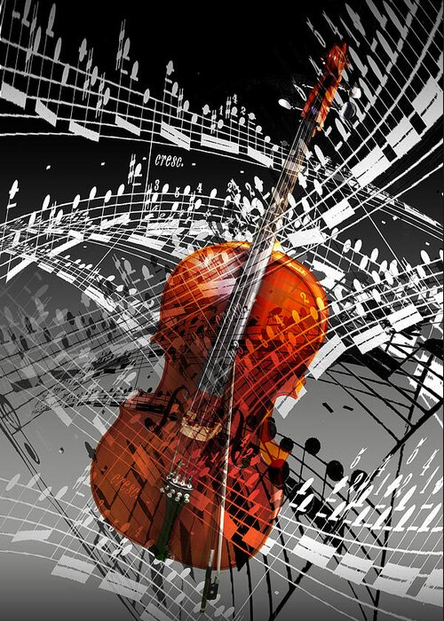 Cello Greeting Card featuring the photograph Swirl of Music by Randall Nyhof