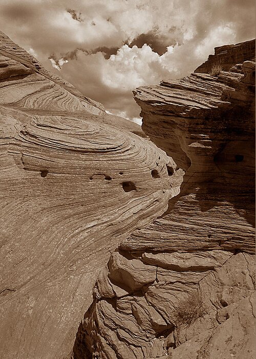 American Greeting Card featuring the photograph Swirling ledge by Matthew Pace
