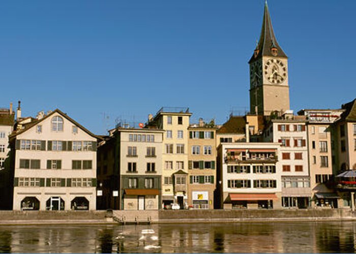 Photography Greeting Card featuring the photograph Switzerland, Zurich, Buildings by Panoramic Images