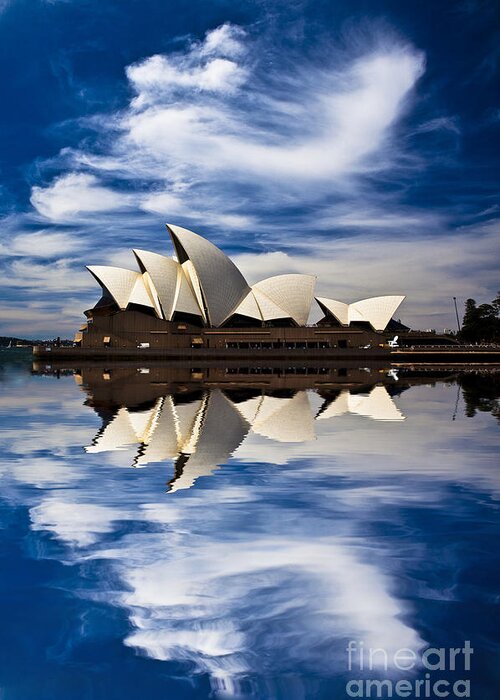 Sydney Opera House Greeting Card featuring the photograph Sydney Opera House reflection by Sheila Smart Fine Art Photography
