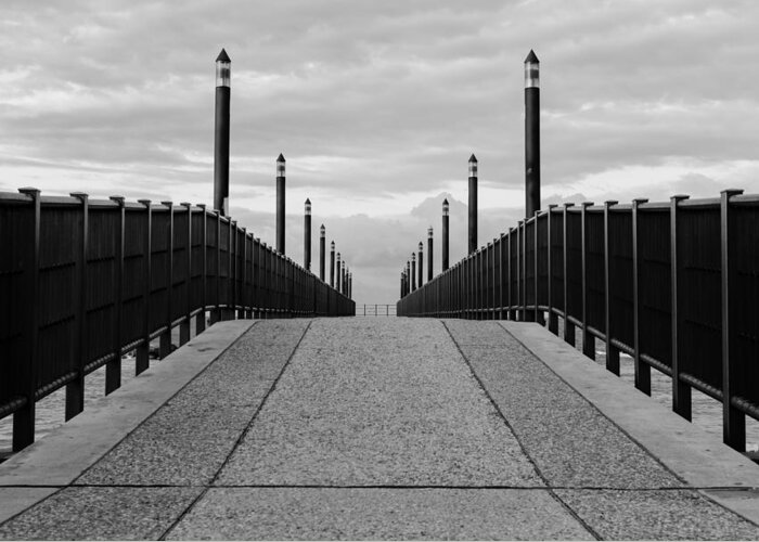 Monochrome Greeting Card featuring the photograph Symmetry in black and white by AM FineArtPrints