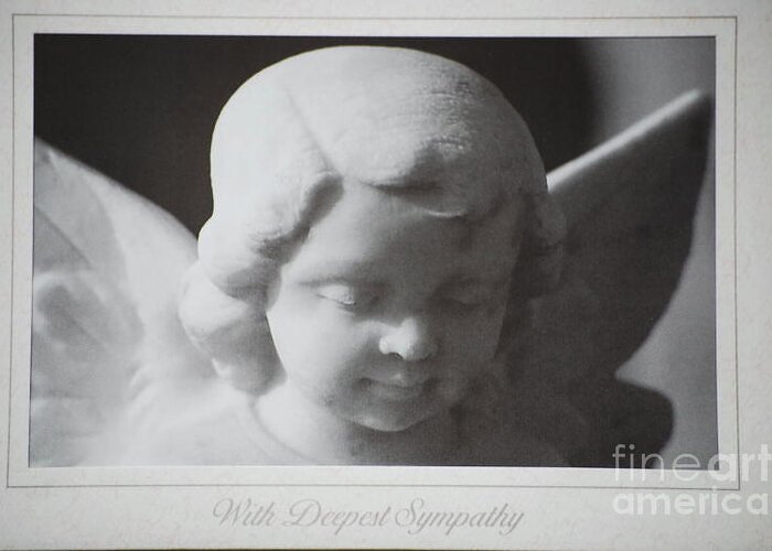 Greeting Greeting Card featuring the photograph Sympathy   Angel by Sharon Elliott