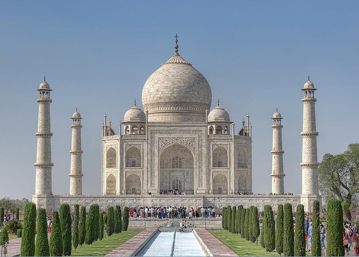 Arch Greeting Card featuring the photograph Taj Mahal, Agra, India by Mukul Banerjee Photography