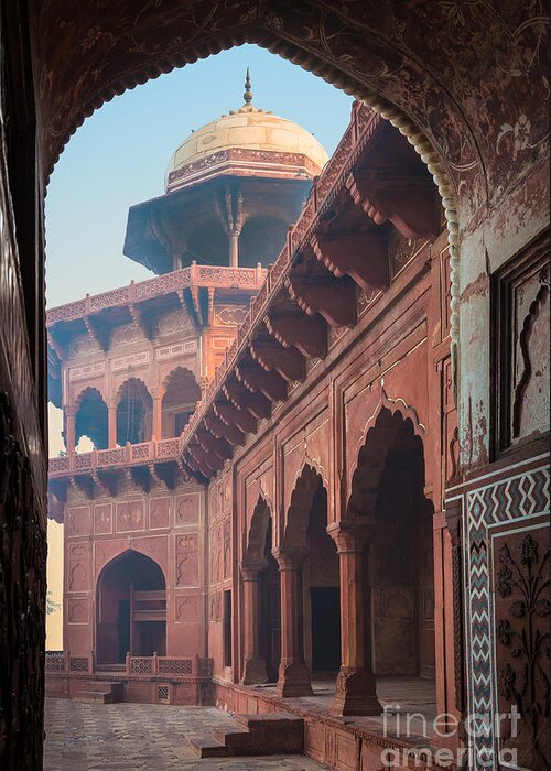 Agra Greeting Card featuring the photograph Taj Mahal Jawab by Inge Johnsson