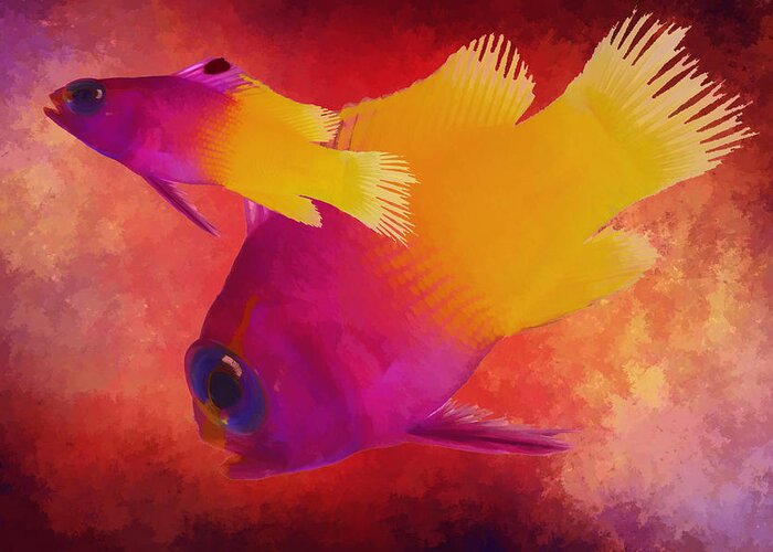 Fish Greeting Card featuring the digital art Take The Plunge by Kandy Hurley