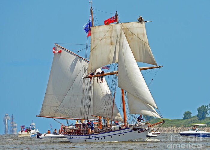Ship Greeting Card featuring the photograph Tall Ship Pathfinder by Rodney Campbell