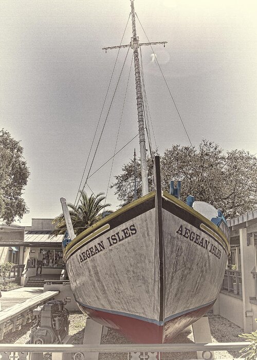 Tarpon Springs Greeting Card featuring the photograph Tarpon Springs Sponge Boat by Bill Barber