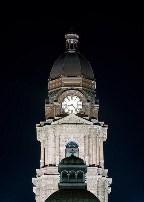Fort Worth Greeting Card featuring the photograph Tarrant County Courthouse v2 020815 by Rospotte Photography