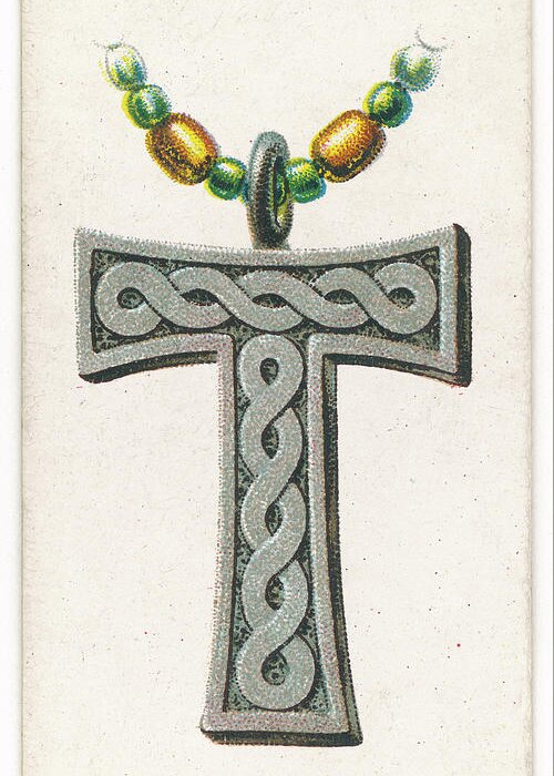 Tau Greeting Card featuring the drawing Tau Talisman The Letter 't' In Ancient by Mary Evans Picture Library