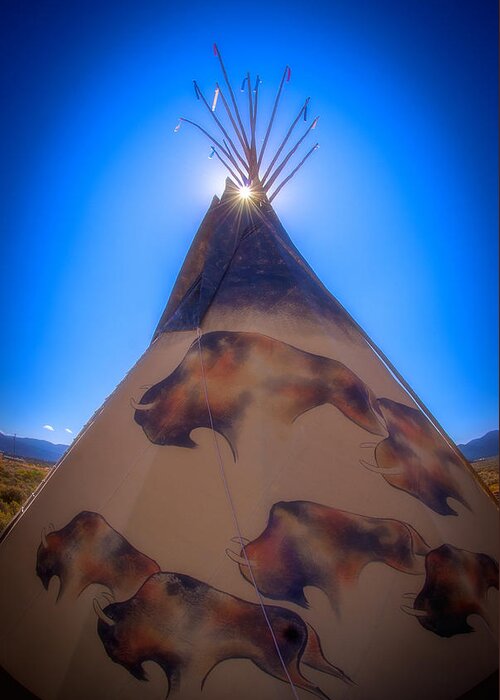 New Mexico Greeting Card featuring the photograph Teepee by Joye Ardyn Durham