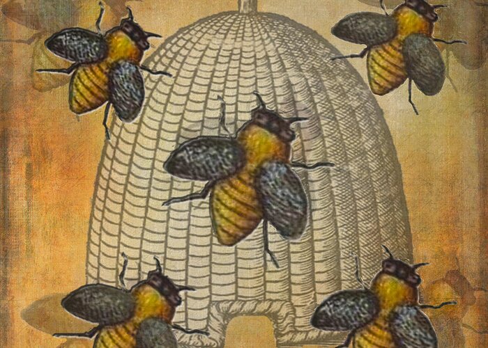 European Greeting Card featuring the digital art Telling The Bees by Kandy Hurley