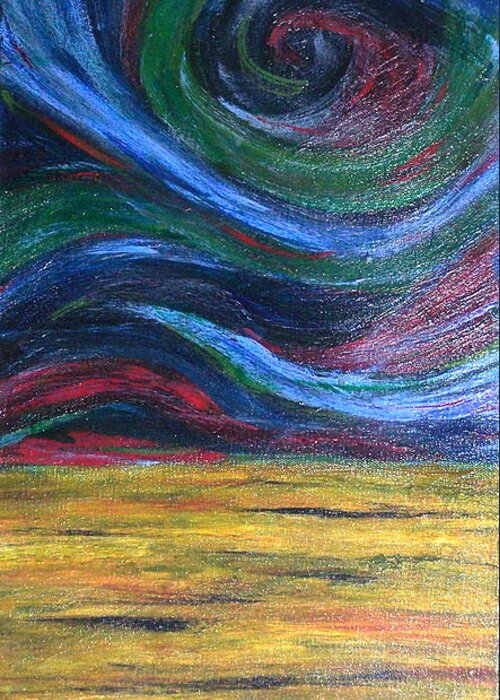 Swirl Greeting Card featuring the painting Tempest by Scott Gearheart