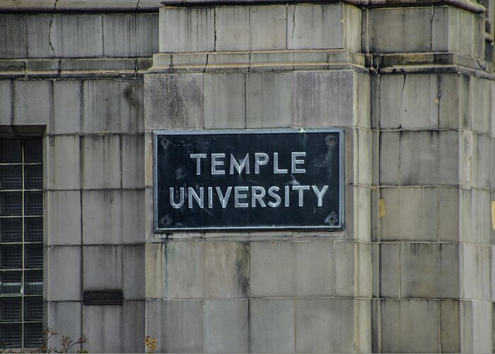 Temple Greeting Card featuring the photograph Temple U by Bill Cannon