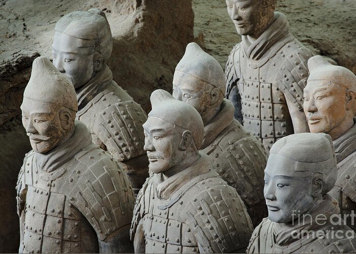 Archeology Greeting Card featuring the photograph Terracotta Warriors, China by John Shaw