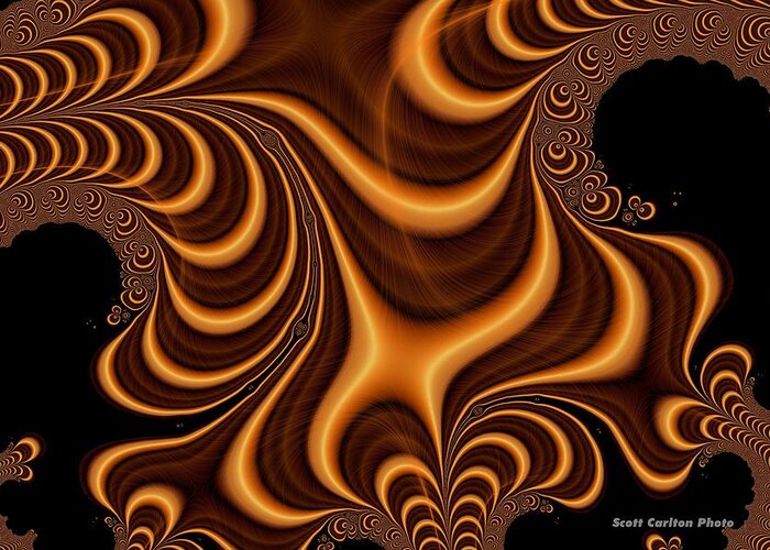 Abstract Greeting Card featuring the photograph Terry Badlands Fractal Ridge by Scott Carlton