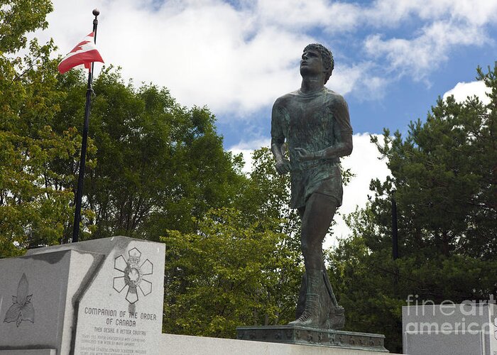 Terry Fox Greeting Card featuring the photograph Terry Fox Monument by Jason O Watson