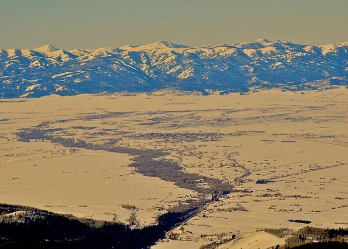 Teton Valley Greeting Card featuring the photograph Teton Valley in Winter by Eric Tressler