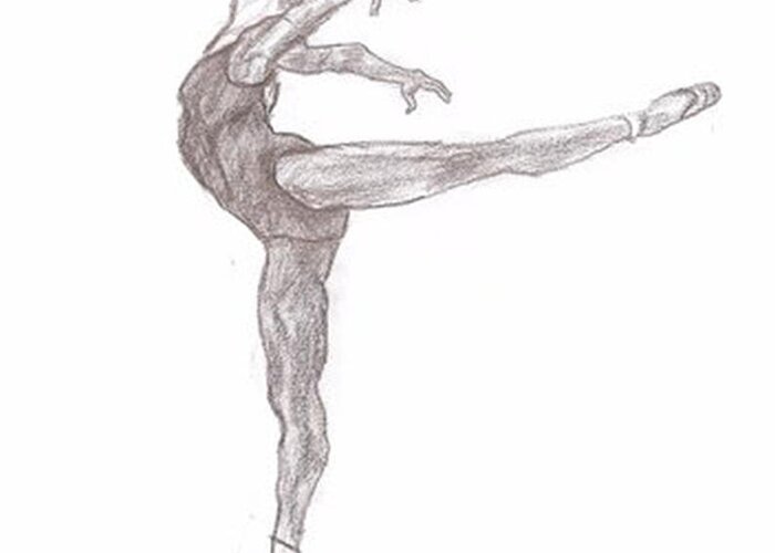 Dance Greeting Card featuring the drawing That delicate move by Katrina Ricci