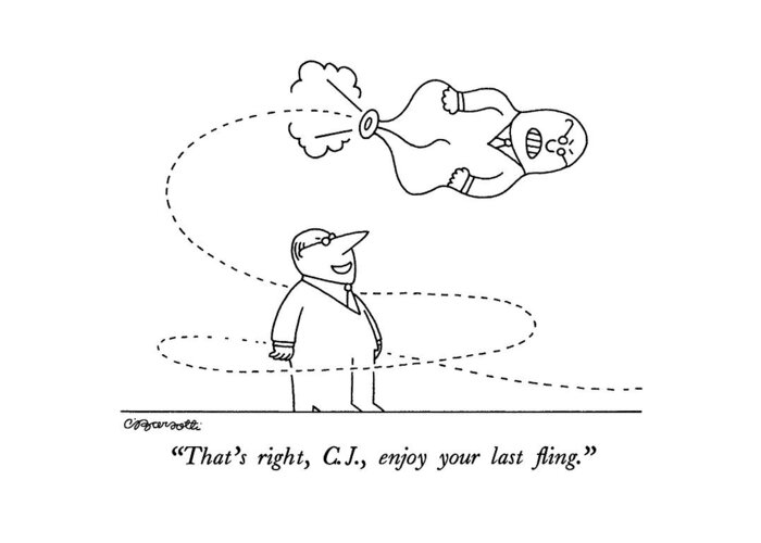 Business Greeting Card featuring the drawing That's Right by Charles Barsotti