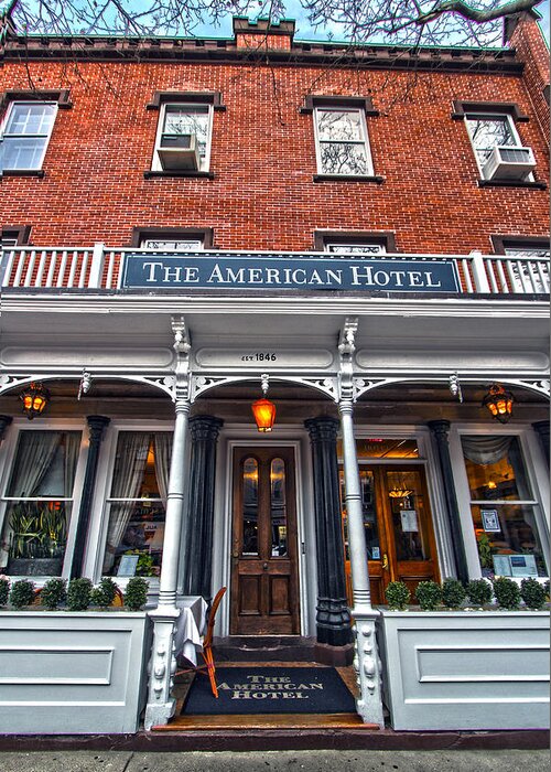 American Hotel Greeting Card featuring the photograph The American Hotel by Robert Seifert
