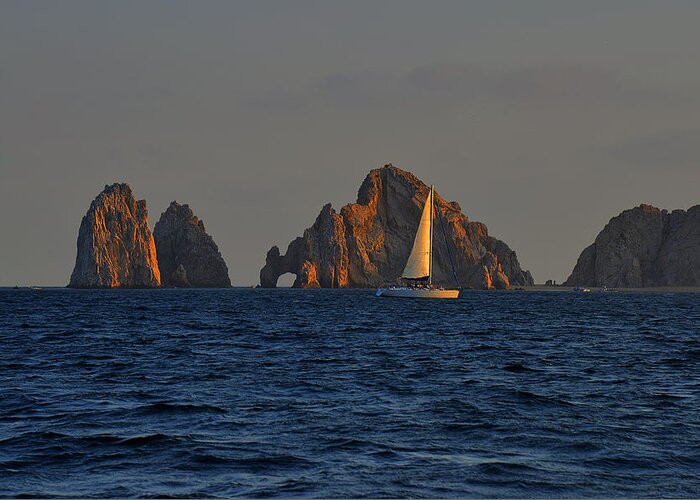 Rocks Greeting Card featuring the photograph The Arch El Arco Cabo San Lucas by Alexandra Till