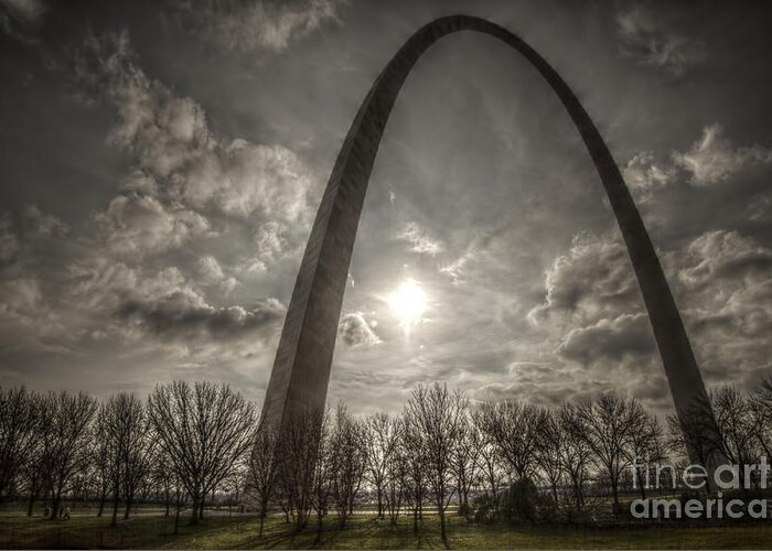St. Louis Greeting Card featuring the photograph The Arch by Steve Triplett