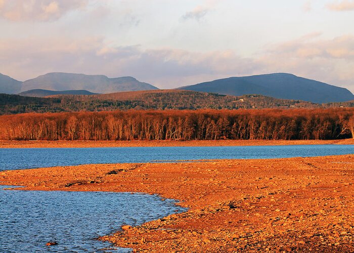 Landscape. Water Greeting Card featuring the photograph The Ashokan Reservoir by Lily K