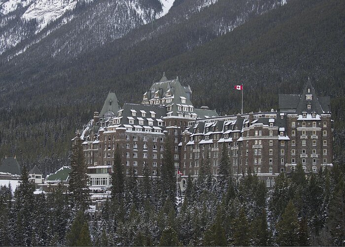 Banff Greeting Card featuring the photograph The Banff Springs Hotel by Bill Cubitt
