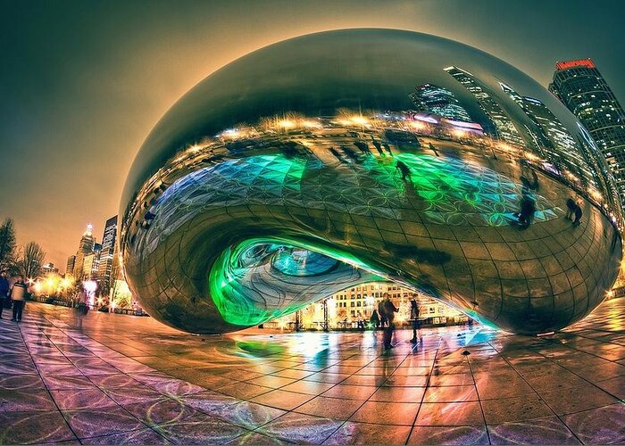 Chicago Greeting Card featuring the photograph The Bean by Lori Strock