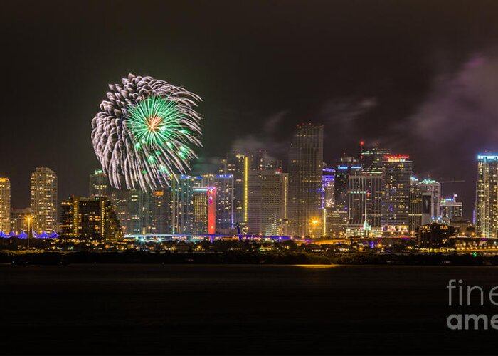 Fireworks Greeting Card featuring the photograph The Beginning of 2014 by Rene Triay FineArt Photos