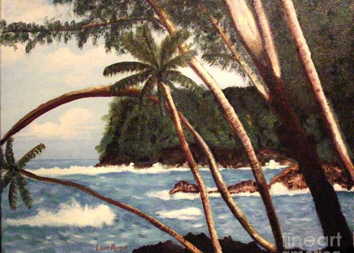 Hawaii Greeting Card featuring the painting The Big Island by Laurie Morgan