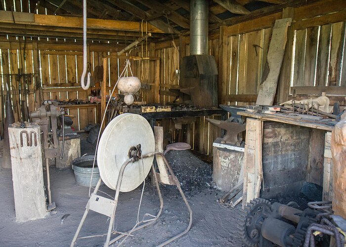 Jackson's Mill Greeting Card featuring the photograph The Blacksmith Shop by Mary Almond