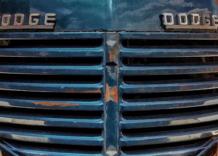 Dodge Pick Up Truck Greeting Card featuring the photograph The Blue Grille by Ken Smith