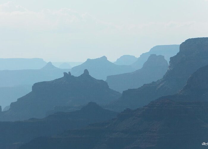Blue Grand Canyon Greeting Card featuring the photograph The blues by Laura Hol Art