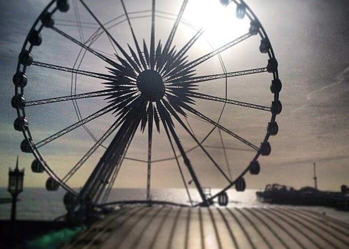 Seaside Greeting Card featuring the photograph The Brighton Wheel #brighton #bigwheel by Rob Shone