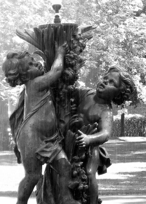 Monuments Greeting Card featuring the photograph The Cherubs of St. Viateur by Richard Stanford