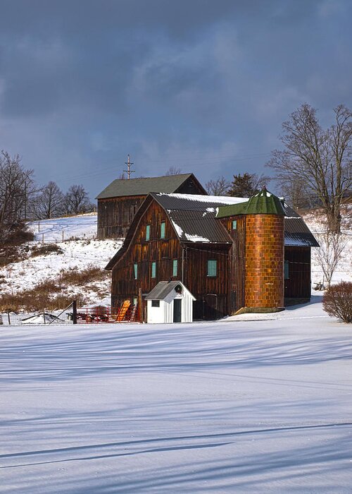 Joshua House Photography Greeting Card featuring the photograph The Christmas Barn by Joshua House