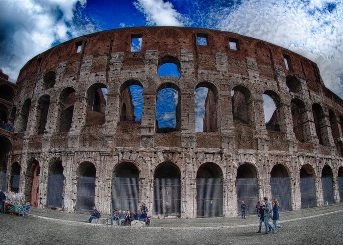 Italy Greeting Card featuring the photograph The Coliseum by Eye Olating Images