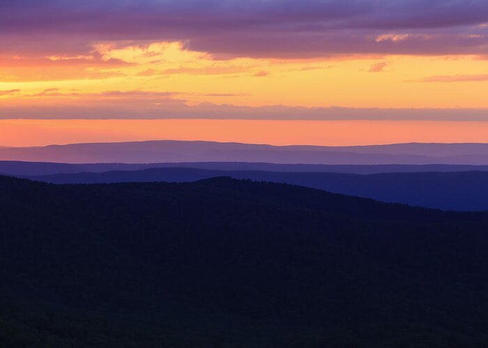 Blue Ridge Mountains Greeting Card featuring the photograph The Colors of Silence by Rachel Cohen