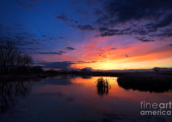 Rocky Mountain Arsenal Sunset Greeting Card featuring the photograph The Cool of the Evening by Jim Garrison