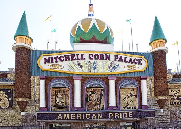 Art Greeting Card featuring the photograph The Corn Palace in Mitchell South Dakota by Randall Nyhof